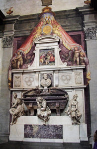 Michelangelo's tomb in the Basilica of Santa Croce, Florence